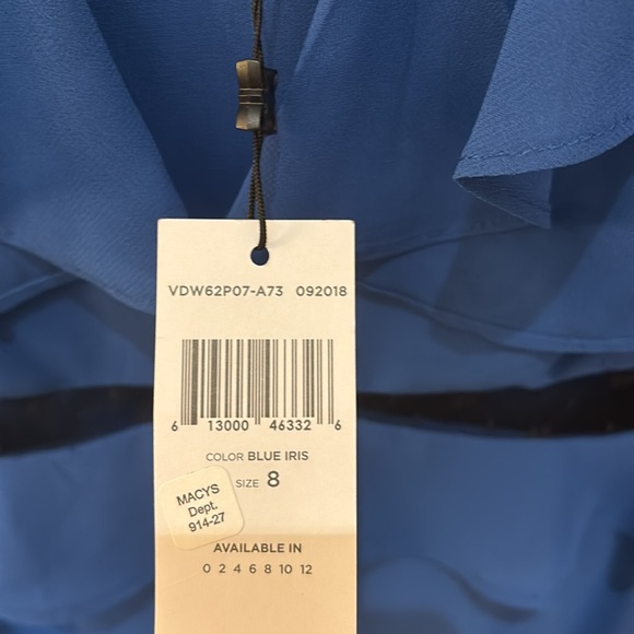 BCBG Generation Blue Ruffled Maxi Dress - Picture 3 of 6